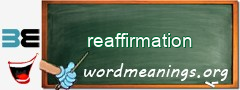 WordMeaning blackboard for reaffirmation